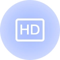 a purple HD icon